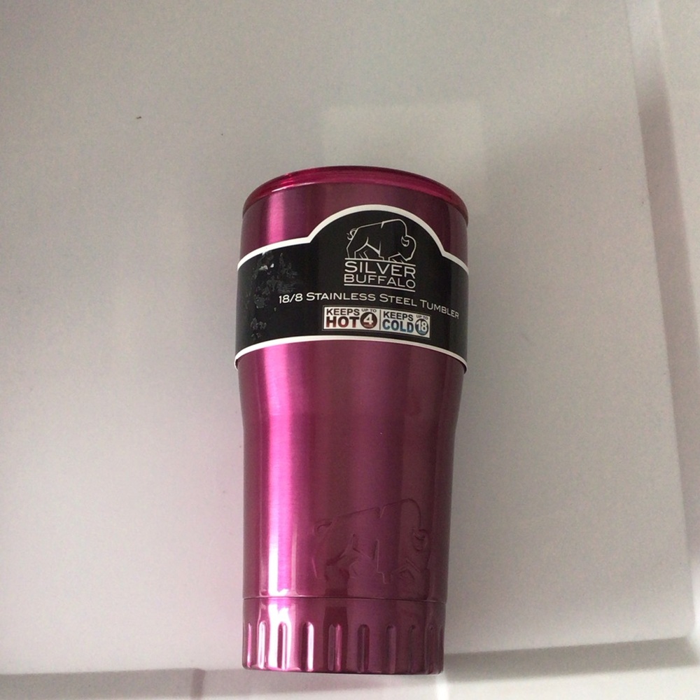 Silver Buffalo Pink Stainless Steel Tumbler Pick 1 Color